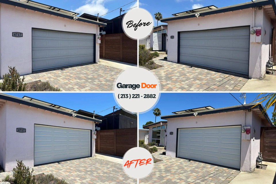 Before and after: garage door repair Martinsville, IN